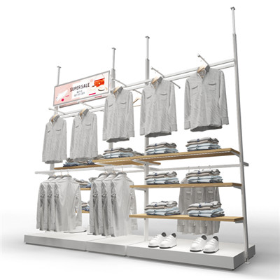 Clothing display rack with mount lights wholesale (2)