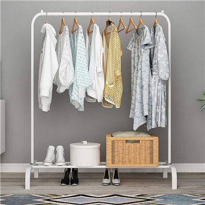 Freestanding single pole bedroom clothing rack (6)