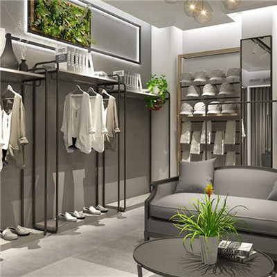Modern lady clothes retail shop interior display rack (2)