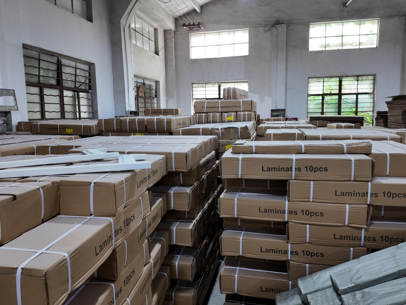 Packed Rack Components Ready for Export